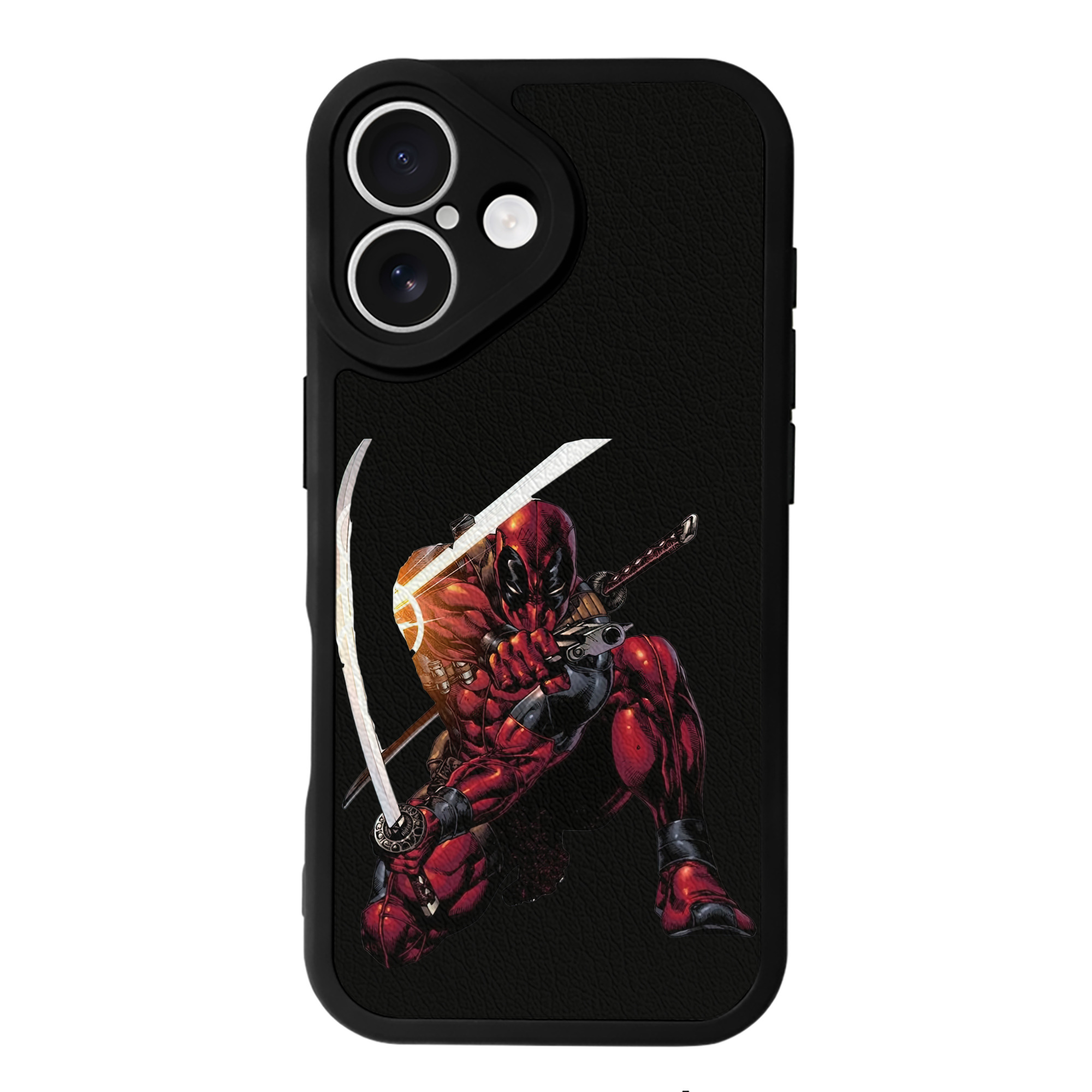 （画像用） Deadpool デッドプール 【iPhone 16シリーズ対応】シリコンスマホケース（レザー調） 材質：シリコン